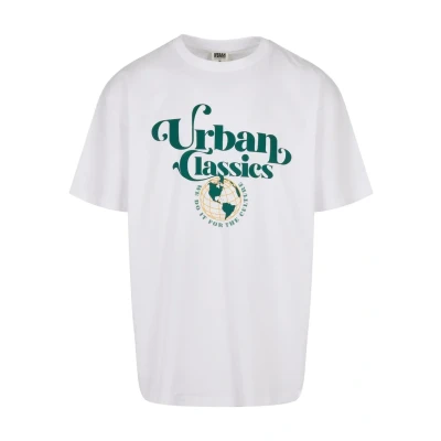 Imagen de Urban Classics Organic Globe LOGO TEE Camiseta estampada, Hombre, Talla: XS, White