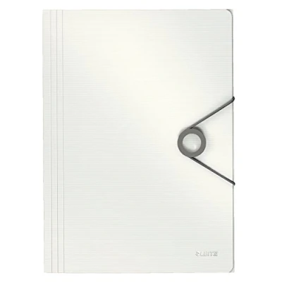 Imagen de LEITZ Carpeta extensible de esquina maciza, PP, para aprox. 150 hojas, A4, blanco, 45631001