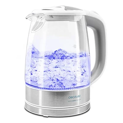 Imagen de Hervidor de agua Cecotec Thermosense 350, 2200 W, 1.7 L, Vidrio Borosilicato, Filtro Antical
