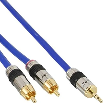 Imagen de Cable Inline 0.5m 2x Rca/3.5mm Premium