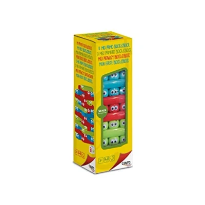 Imagen de Cayro Mi Primer Block &amp; Modelo Infantil + 3 Juegos de Mesa para Niños y Adultos 30 Fichas en Colores Ideal más 2 Jugadores