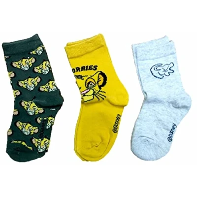 Imagen de Pack 3 pares calcetines El Rey León Disney 31/34 (100% algodón)