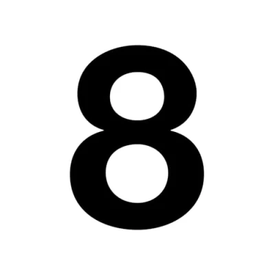 Imagen de Números adhesivos, Nr. 8 en color negro, altura de 10 cm, autoadhesivo para número casa, pegar exteriores, buzón, puerta, resistente a la intemperie, kfz_673_8