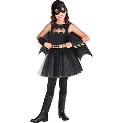 Imagen de amscan (PKT (9908401) Disfraz de Batgirl negro para niñas (4 6 años)