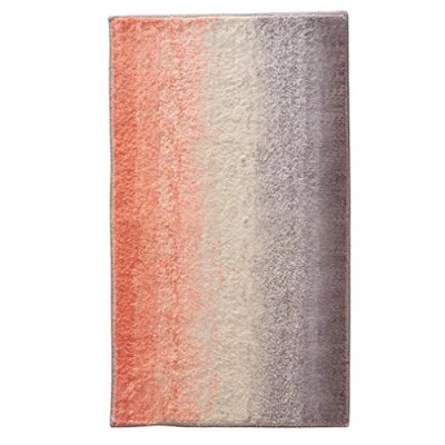 Imagen de InterDesign Tapete de Microfibra con tresillo, 86 x 53 cm, Color multitono, Poliéster, Ombre Coral