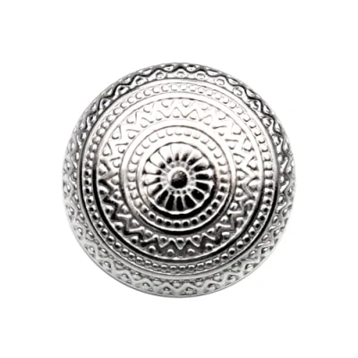 Imagen de &quot;Botones Hartmann &quot;10 piezas de hermosos botones metal plateado claro curvados con un patrón fino 17 mm, 22 mm o 27 fabricados en Alemania (27 mm)