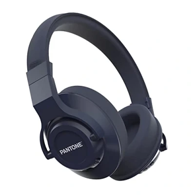 Imagen de Auriculares Pantone Inalámbricos Bluetooth 5.0 con Cancelación Activa de Ruido y Plegables, Azul.