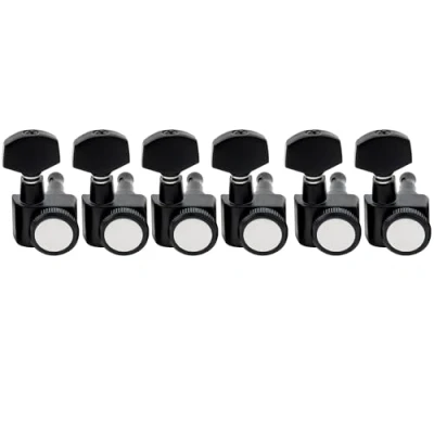 Imagen de Musiclily Pro 6 en Línea 2 pins Clavijas de Afinación Clavijeros Bloqueantes Repuesto para Guitarra Fender Strat/Tele, Negro
