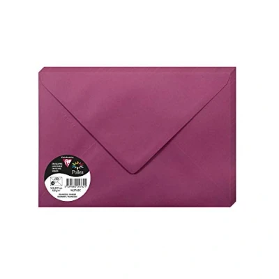 Imagen de Clairefontaine 5652 C Pack de 20 sobres 16,20 x 22,90 0,10 cm, color frambuesa 16.20 22.90 0.10
