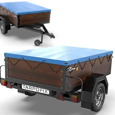 Imagen de Tarpofix® Lona para Remolque Plana 160x120x7,5 cm Incl. Cuerda de con Bordes Reforzados, PVC Cubierta Ideal Varios Modelos remolques automóviles 350kg &amp; 500kg