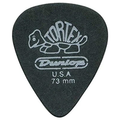 Imagen de Dunlop 488 TORTEX PITCH BLACK Standard Púas (12 Pack) 0.73 mm