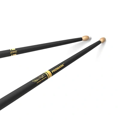 Imagen de ProMark Baquetas Bateria Stephen Creighton Pipe Band Drumsticks ActiveGrip Acabado de agarre activo, Punta Madera ovalada, arce 1 par
