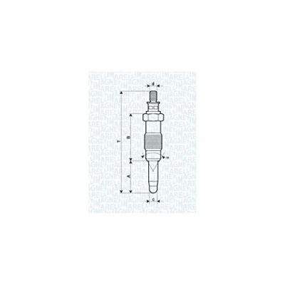 Imagen de MAGNETI MARELLI 062583003304 Bujía de precalentamiento 11,5V 10A M12X1,25 MERCEDES BENZ: Clase C Berlina, W124 V