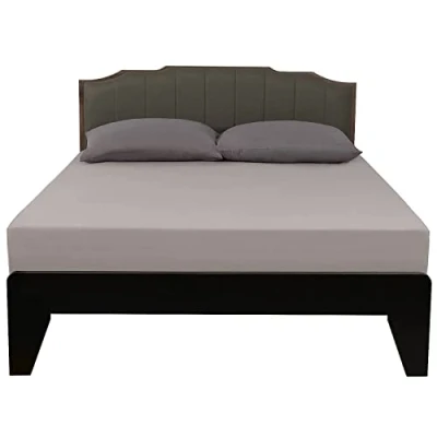 Imagen de Lirex Sábana Bajera, 135 x 190 cm 100% Algodón 300 Hilos Bajera Suave Transpirable, Gris