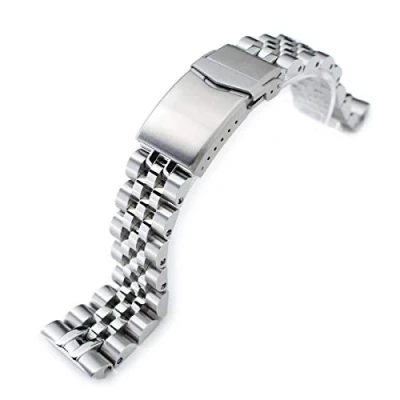Imagen de MiLTAT Correa de reloj 22 mm para Seiko Turtle SRP773 SRP775 SRP777 SRPA21, Angus J Screw Link, cepillado, Large, Clásico