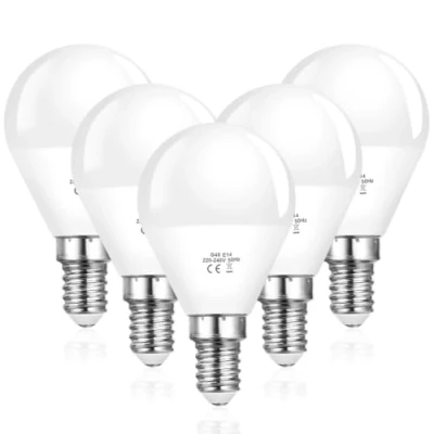 Imagen de Vicloon Bombilla LED E14, 6W Equivalente a 40W Incandescente, 50W Bombilla, 600LM 6500K Blanco Frío E14 Lámpara LED, No Regulable, Angulo de haz 270, Pack 5