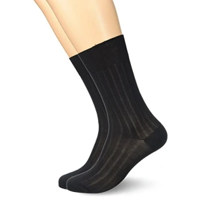 Imagen de Dim Pack Calcetines Hilo De Escocia Hombre x2 Negro 39/42