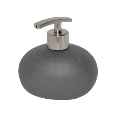Imagen de MSV 140751 Bali dispensador de jabón cerámica ABS/gres Gris Oscuro 12,5 x 8,5 13 cm