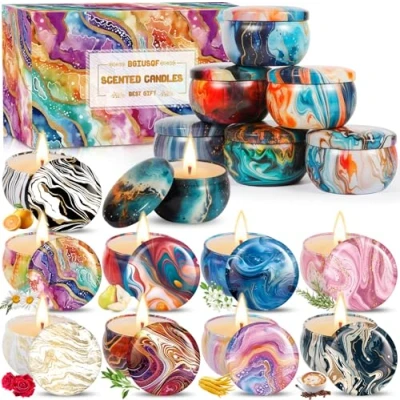 Imagen de BGIUSQF 16 Piezas Velas Aromáticas, Aromáticas para Mujer, Decorativas, Aromaterapia Candle, Regalo, Relajación, Fiesta, Boda, Yoga, Cumpleaños, Navidad