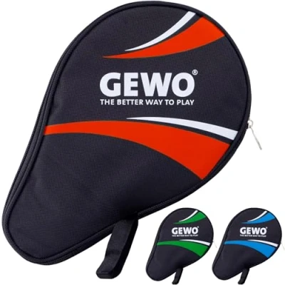 Imagen de GEWO Rundhülle Master mit Ballfach Funda para Ping Pong con Compartimento Pelotas, Unisex Adulto, Blanco/Rojo, Talla única