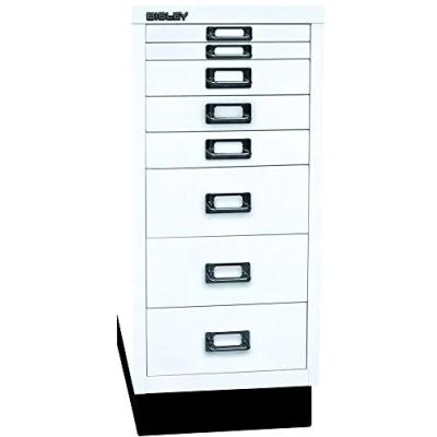 Imagen de Serie 29 MultiDrawer™, con zócalo, DIN A4, 8 cajones, blanco tráfico.