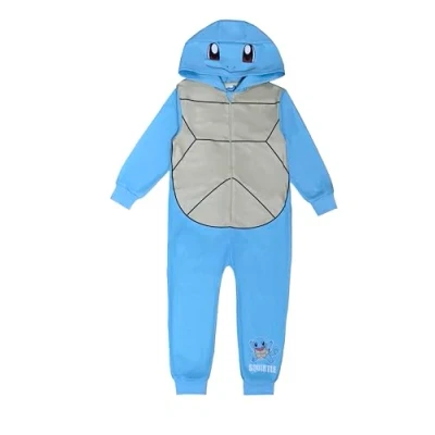Imagen de Pokémon Mono con Capucha para niños o niñas, Pijama Todo en uno, Squirtle, Edad de 9 10 años