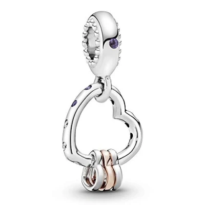 Imagen de Abalorio Colgante Pandora 787247NLCMX mujer plata Circonitas Rose Reflejos de Amor