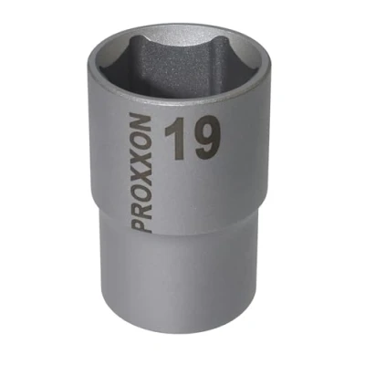 Imagen de PROXXON 23 418 Vaso de 1/2&quot;, Tamaño 19mm, Longitud Total Rojo