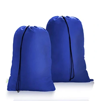 Imagen de OTraki Bolsa de Colada 2 pcs con Cierre Cordón Cesto Ropa Sucia Plegable Saco Lavadora Organizador Resistente Material Antidesgarros para Cuarto Lavado Cocina Dormitorio Hotel Viaje 60 X 80cm