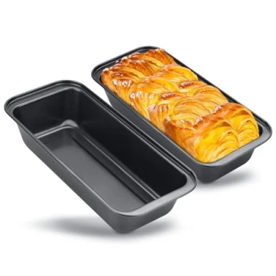Imagen de Space Home 2x Molde de Horno Plumcake para Pan Rectangular Bizcochos, Brownies, Pasteles, 35 cm Set 2