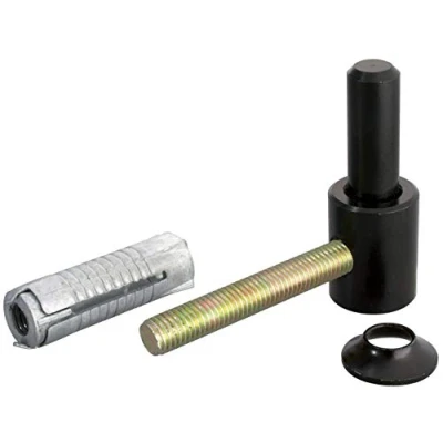 Imagen de Alberts 307363 Gozne para atornillar, Con roscado métrico, Barniz de inmersión negro, Ø del entre eje 14 mm, 65 x 33 mm