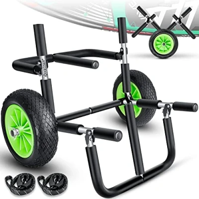 Imagen de KESSER® Carro de Transporte Tablas Surf Sup Kayak Acolchado Plegable neumáticos PU 10 Pulgadas Aluminio