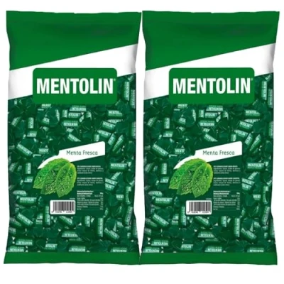 Imagen de MENTOLÍN pack de 2 kg caramelos duros sabor menta fresca, 2x1kg