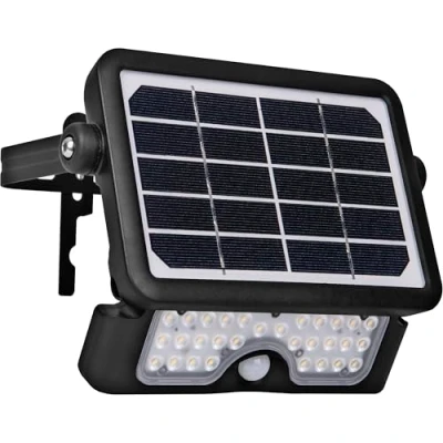 Imagen de Luceco LED Solar Guardian PIR Proyector 550LM, IP65 4000K, Negro, 5