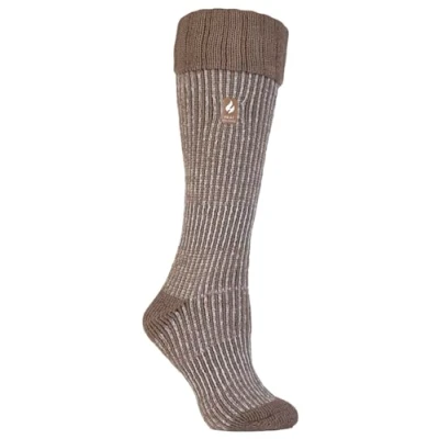 Imagen de HEAT HOLDERS Calcetines altos para mujer cálidos invierno botas de lluvia, Nervure Beige, 37 42