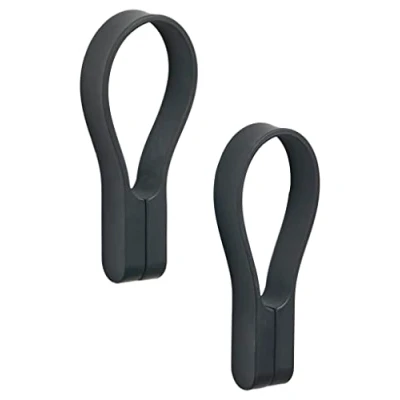 Imagen de ZONE Denmark Loop Magnet Correa para Toalla (9 cm, 2 Unidades), Color Negro, Silicona, 1,8 x 1 9 cm