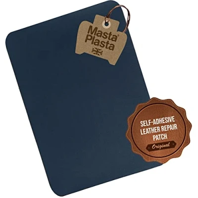 Imagen de MastaPlasta Parche Autoadhesivo para Reparación de Cuero y más. XL: 28cm x 20cm. Elija Color. Tapicería Calidad. Reparar sofás, Asientos Auto, Bolsos, Chaquetas…