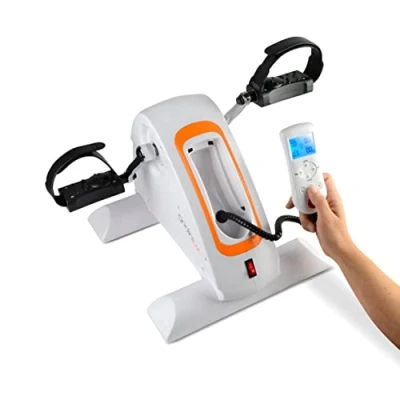 Imagen de gridinlux® Pedaleador Eléctrico Small FIT Pro Ejercitador de Miernas y Manos Máquina Ejercicio estática en casa Mando 2 direcciones 5 velocidades 6 Modos
