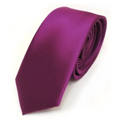 Imagen de TigerTie corbata estrecha morado magenta fuchsia monocromo poliéster Tie