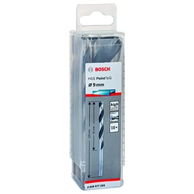 Imagen de Bosch Professional 10 brocas helicoidales HSS PointTeQ (para metal, 9 x 81 125 mm, accesorio de taladro), Talla, Diámetro mm