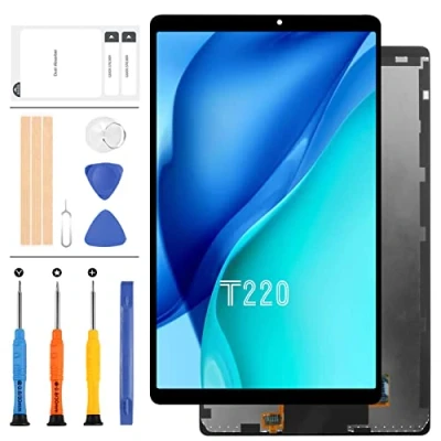 Imagen de Pantalla LCD de repuesto para Samsung Galaxy Tab A7 Lite Wi Fi SM T220 táctil digitalizador montaje panel vidrio kit piezas reparación completo con herramientas (negro sin marco)