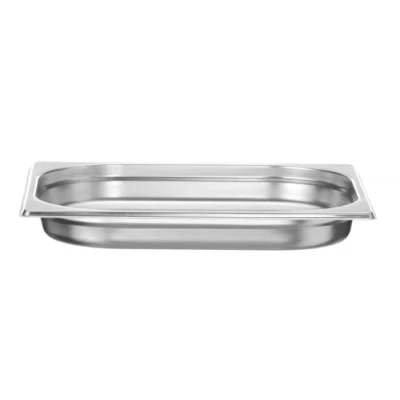 Imagen de HENDI Recipiente GN 1/2,contenedor GN,bordes redondeados,resistente a Temperaturas de 40 300C,apto para hornos,congeladores,calientaplatos,baño María,2L,325x265x(H) 40mm,acero inoxidable