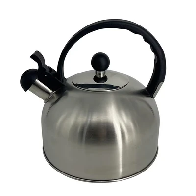 Imagen de Rossetto Tetera clásica para induccion,hervidor de agua gas,INOX premier, 2.5 L, rojo,con silbato,mango antiquemaduras,aptas todo tipo fuegos