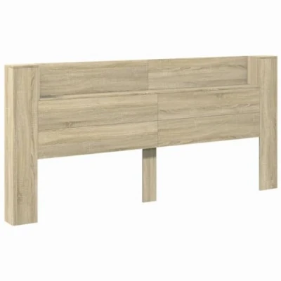 Imagen de vidaXL Cabecero de Cama con LED Roble Sonoma 220x16,5x103,5 cm