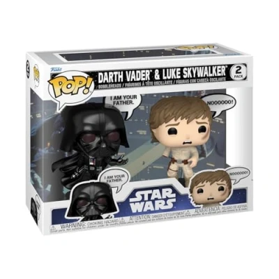 Imagen de Funko Pop! Star Wars: Sayings Darth Vader &amp; Luke 2PK Figura de Vinilo Coleccionable Idea Regalo Mercancia Oficial Juguetes para Niños y Adultos Movies Fans