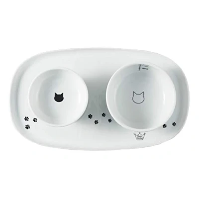 Imagen de NECO ICHI Cats First Necoichi Cuenco Elevado para Comida Gatos, sin estrés, prevención de reflujo, Apto lavavajillas y microondas, Plomo ni cadmio, Fabricado según el estándar Europeo