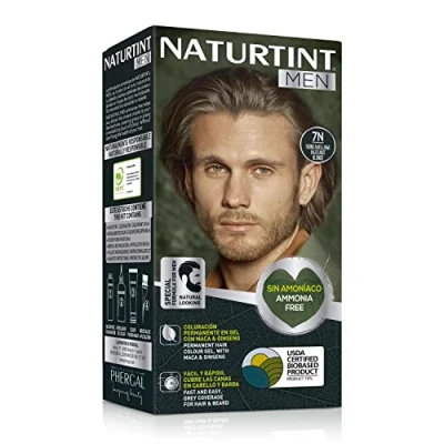 Imagen de Naturtint Men Coloración Permanente Sin Amoniaco 100% Cobertura de Canas Especial Hombres Color natural y duradero Ingredientes Naturales 7N Rubio Avellana 170 ml