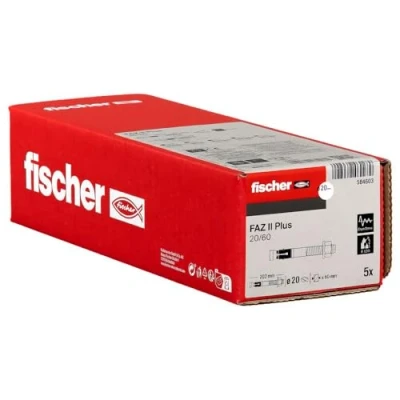 Imagen de fischer 564603 Perno anclaje Plus 20/60 gvz, para cargas pesadas con alta capacidad de carga, pernos sujetadores y estructuras acero, aprobación sísmic