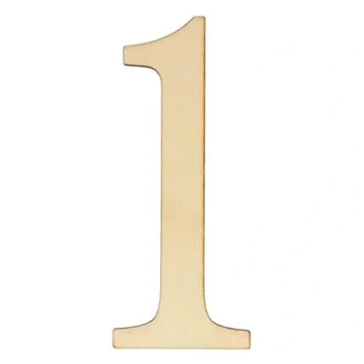 Imagen de Número de madera, 10 x 0,5 cm, lote 12