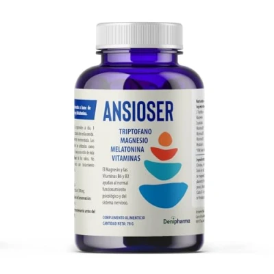 Imagen de Ansioser Triptófano Con Magnesio 60 comp. Melatonina, Espirulina, Vitaminas B3, B5 y B6 Ansiolitico Elimina la ansiedad el estrés 1 al día
